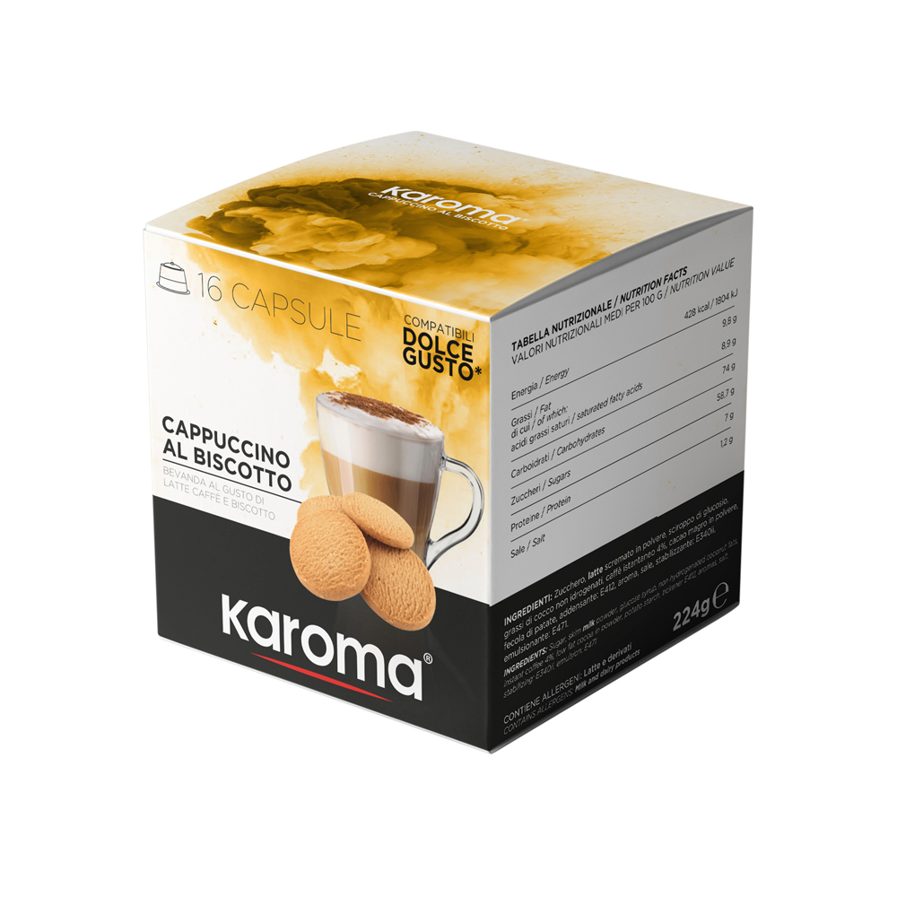 Compatibili Nescafè Dolce Gusto*  Cappuccino al biscotto – Karoma Caffè